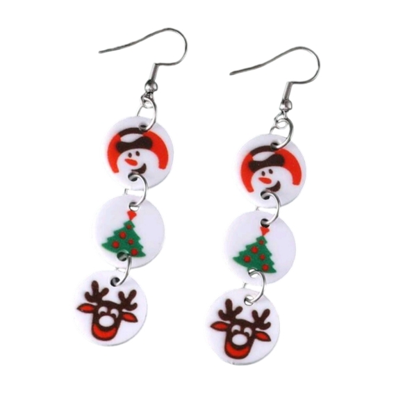 Christmas cookie Dangle earrings - Picture 1 of 3